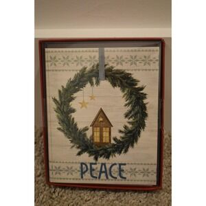 Peace Christmas Greeting Cards w/ Envelopes 18 Pack 4.25" x 5.5"
